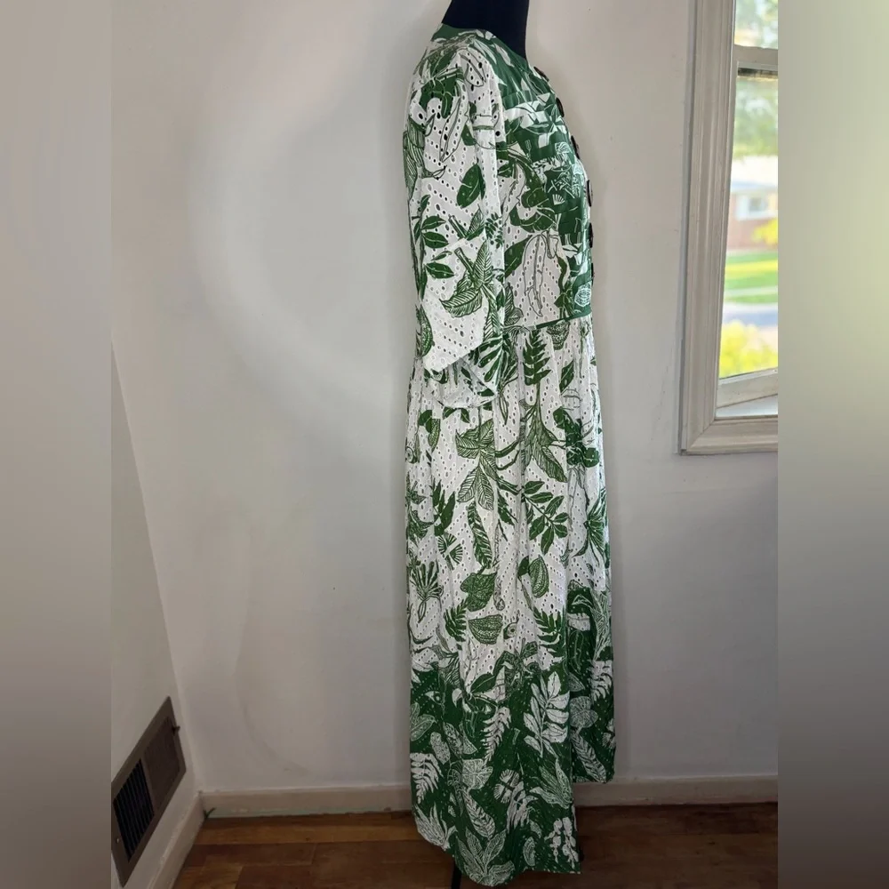 FARM Rio Botanical Green and White Midi Dress - Picture 5 of 8